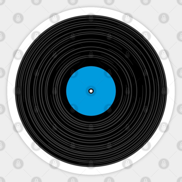 Vinyl Record - Blue Sticker by skauff